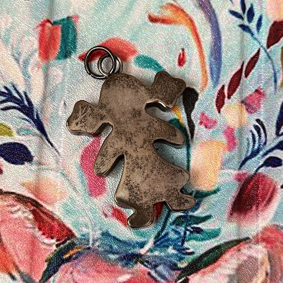 Girl Sterling silver charm for mom, grandma 1.5in. .925 silver, pendant large - Picture 4 of 6